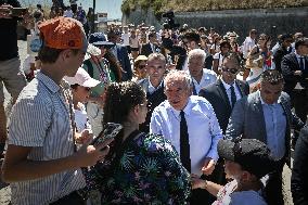 Bayrou Visits Fort Liedot and Pointe Saint-Eulard on The Ile D'aix