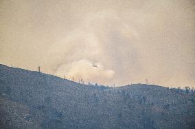 Aftermath of the huge fire in the Corbières Aude - France