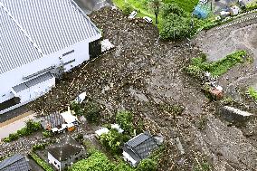 Torrential rain in Kagoshima Pref.