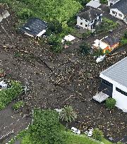 Torrential rain in Kagoshima Pref.
