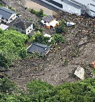 Torrential rain in Kagoshima Pref.