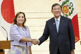 Japan PM meets with Peruvian president
