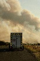 Forest Fire Burns 13000 Hectares - France