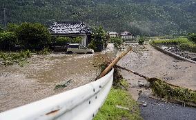 Aftermath of torrential rain in Kagoshima Pref.