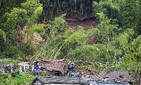 Aftermath of torrential rain in Kagoshima Pref.