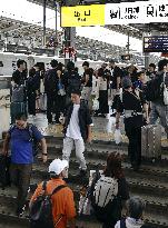 Summer holiday congestion in Japan