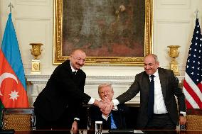 Donald Trump Meets Armenian And Azerbaijan Leaders - Washington