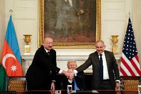 Donald Trump Meets Armenian And Azerbaijan Leaders - Washington
