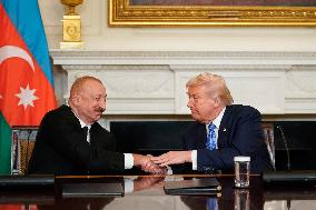 Donald Trump Meets Armenian And Azerbaijan Leaders - Washington