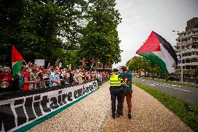 Police Clash With Pro Palestine Protesters - Netherlands
