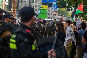 Police Clash With Pro Palestine Protesters - Netherlands