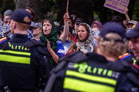 Police Clash With Pro Palestine Protesters - Netherlands