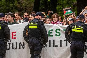 Police Clash With Pro Palestine Protesters - Netherlands