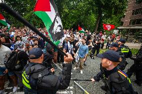 Police Clash With Pro Palestine Protesters - Netherlands