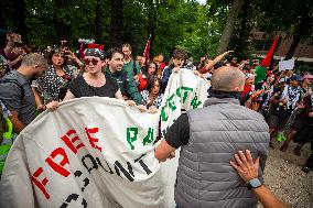 Police Clash With Pro Palestine Protesters - Netherlands