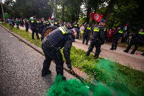 Police Clash With Pro Palestine Protesters - Netherlands