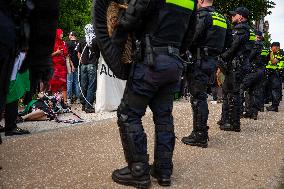 Police Clash With Pro Palestine Protesters - Netherlands