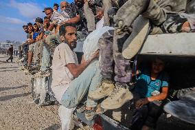 Palestinians Gather To Receive Limited Aid Amid Blockade - Palestine