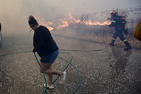 Wildfires in Keratea - Greece