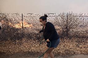Wildfires in Keratea - Greece