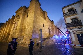 Fire In The Mosque Of Cordoba Completely Extinguished - Spain