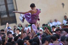 Chupinazo of the Fiestas of San Lorenzo in Huesca - Spain