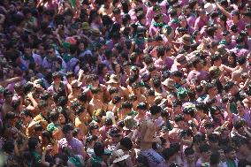 Chupinazo of the Fiestas of San Lorenzo in Huesca - Spain