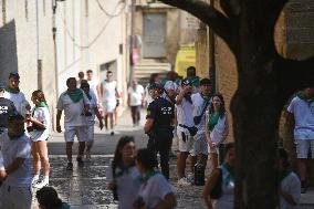 Chupinazo of the Fiestas of San Lorenzo in Huesca - Spain