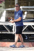 Jean-Luc Reichmann Playing Petanque - Saint Tropez