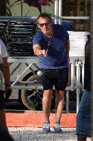 Jean-Luc Reichmann Playing Petanque - Saint Tropez