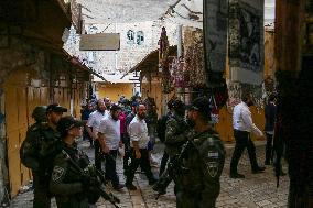 Israeli Settlers in Hebron Old City - West Bank