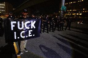 Tensions Rise at Anti ICE Protest - LA