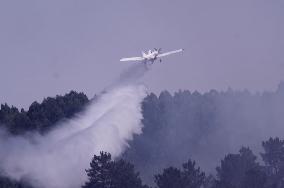 Forest Fire In The Parish Of Baamonde - Spain