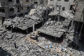 Israeli Airstrike in the Al-Rimal - Gaza City