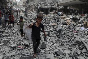 Israeli Airstrike in the Al-Rimal - Gaza City
