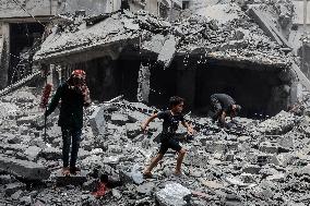 Israeli Airstrike in the Al-Rimal - Gaza City