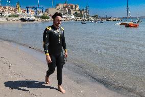 Noam Yaron Attempts to Swim the 180 Km from Calvi to Monaco