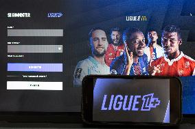 Illustrations of Ligue 1+ television channel - Paris