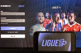Illustrations of Ligue 1+ television channel - Paris