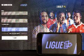 Illustrations of Ligue 1+ television channel - Paris