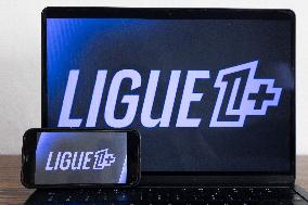 Illustrations of Ligue 1+ television channel - Paris