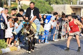 Donkey Race in Roum - Lebanon
