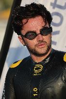 Noam Yaron at The Start of His 180 Km Swim from Calvi to Monaco