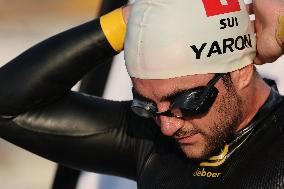 Noam Yaron at The Start of His 180 Km Swim from Calvi to Monaco