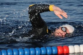 Noam Yaron at The Start of His 180 Km Swim from Calvi to Monaco