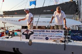 Noam Yaron at The Start of His 180 Km Swim from Calvi to Monaco