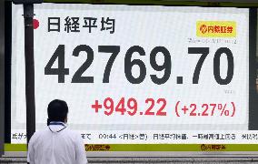Nikkei stock index sets new intraday high