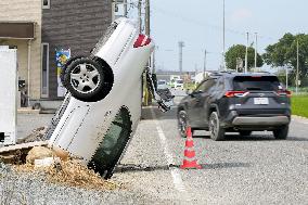 Aftermath of torrential rain in Kumamoto Pref.