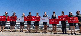 Air Canada Flight Attendants Hold Silent Protest at Vancouver Airport - Canada