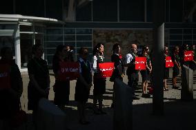 Air Canada Flight Attendants Hold Silent Protest at Vancouver Airport - Canada